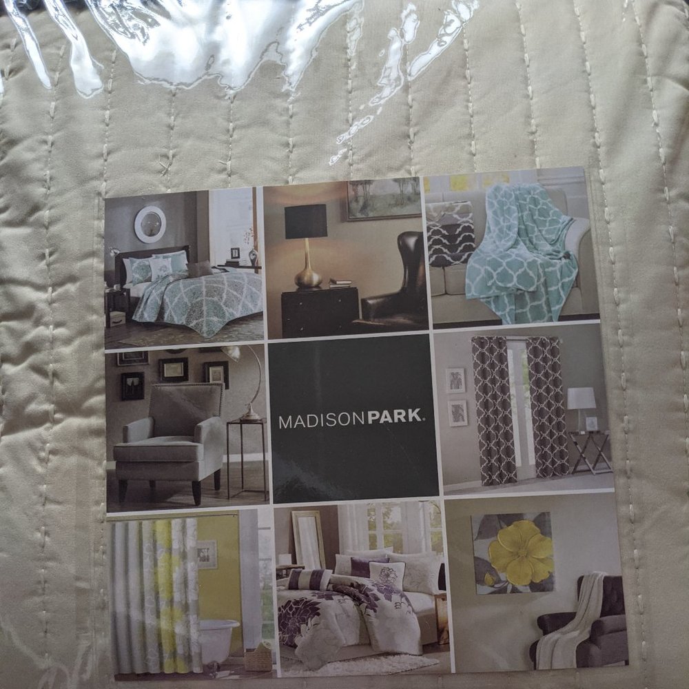 Madison Park Keaton King Coverlet Set in Khaki